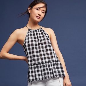 Anthropologie Cloth & Stone gingham top
